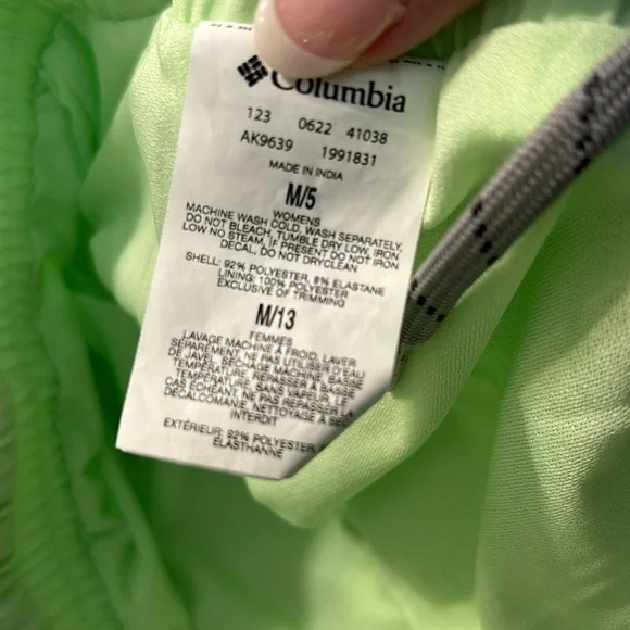 Columbia Neon Green Drawstring Running Shorts Size M - Picture 4 of 7